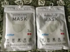 AIRism 洗えるマスク Mサイズ 3枚入り　白2袋セット⑦
