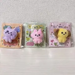 チェゴシム マスコット前髪クリップ いぬゴシム　ねこゴシム うさゴシム 3点