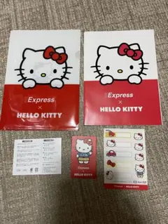 【非売品】ハローキティ クリアファイル・ノート・シール・ポチ袋 ４点セット