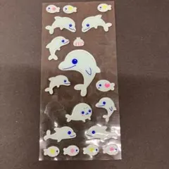 平成レトロ　イルカのぷくぷくシール