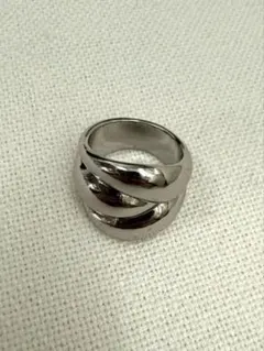 シルバー 3連リング モダンデザイン　ZARA