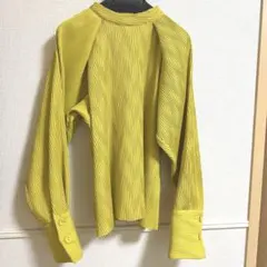 ルシェルブルー　Wave Pleated Blouse イエローのサムネイル