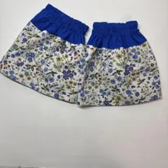 33アームカバー　ショート丈　ブルー　ハンドメイド