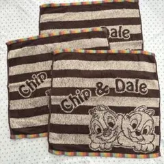 新品　ハンドタオル　３枚　チップ&デール　ディズニー