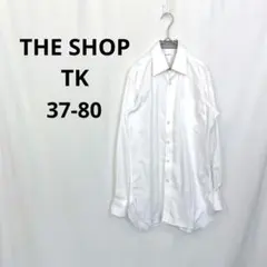 ザショップティーケー▶長袖シャツ 白 胸ポケット レギュラーカラー 37-80