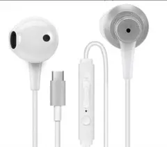 MAS CARNEY USB タイプ C イヤホン 有線イヤホン 白