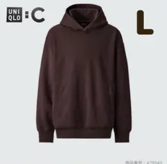 ☆美品 ユニクロ スウェットオーバーサイズプルパーカ ダークブラウン 送料無料！