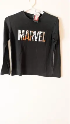 新品未使用　MARVEL キッズ 長袖Tシャツ ブラック 140cmのサムネイル