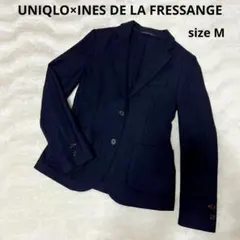 UNIQLOユニクロ×INESイネスコラボジャケット 濃紺M 毛ウール