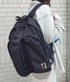 イアパピヨネ PEZ ブラック ミニポシェット付き撥水刺しゅうリュック ペッツ