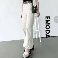 売り切れ商品　EMODA 2wayワイドカーゴパンツ　Mサイズ　アイボリー
