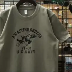 メンズTシャツM カーキ　フィリクス　秋色　グリーンTシャツ　ユニセックス