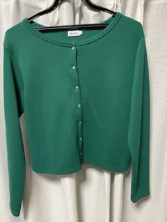 LEPSIM グリーン カーディガン サイズF