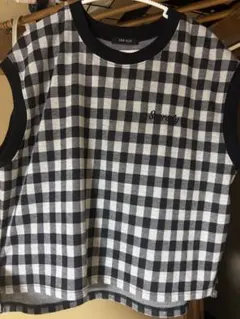 チェック柄ベスト
