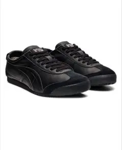 美品 OnitsukaTiger MEXICO66 定番モデル 黒 23.5