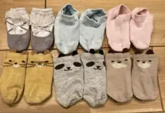 ベビー　キッズ　靴下 6足セット 13〜16cm 動物柄 フリル付き
