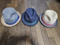 ハットと麦わら帽子3点セット