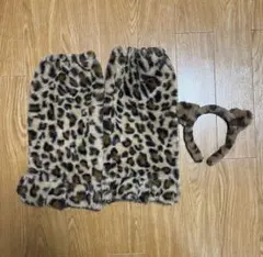 即購入⭕️ ヒョウ柄 ヘアバンドとレッグウォーマーセット JK 文化祭