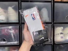 【新品】NIKE NBALOGO ソックス 1足 ホワイト/オレンジ