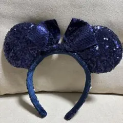 ミッキースパンコールカチューシャネイビー