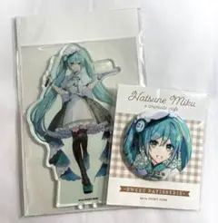初音ミク アニカフェ マジカルミライ2024 BIGアクリルスタンド 缶バッジ