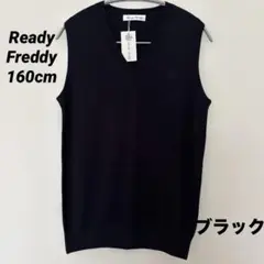 【新品未使用】黒のVネックニットベスト　スクール　160cm 中学生　高校生