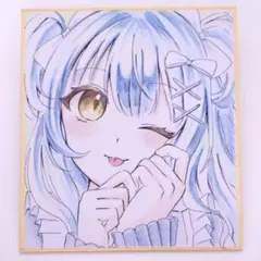 オリジナル 手描き アナログイラスト 一点物 色紙 3 - メルカリ
