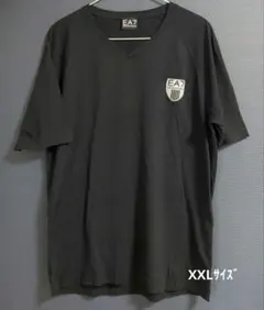EA7 ブラック Vネック Tシャツ XXLサイズ