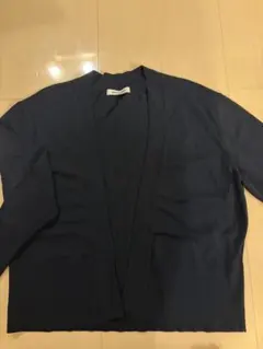 新品 AMACA アマカ シャイニーコットン混ボレロ38（M) 濃紺24200円