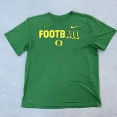 【Y2K/US古着】NIKE カレッジロゴ FOOTBALL Tシャツ XL 緑