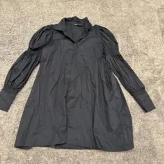 ZARA ブラック シャツワンピース 長袖