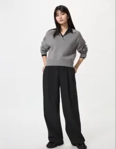 ユニクロ　UNIQLO イージータックパンツ ブラック L