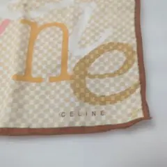 CELINE ハンカチ マカダム ロゴ ベージュ