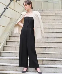 ノーカラージャケット・オールインワンの2点セットアップフォーマルセレモニースーツ