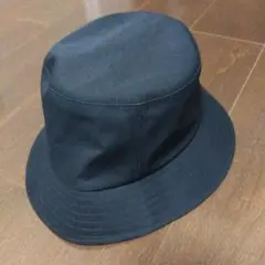 無印良品 ブラック バケットハット サイズ56.5-59cm つば6cm