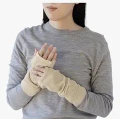 [絹屋] 極暖シルク100% アームウォーマー 発熱 シルク ハンドウォーマー