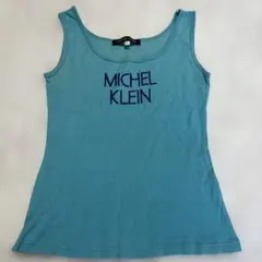 MICHEL KLEIN タンクトップ ブルー ロゴプリントのサムネイル