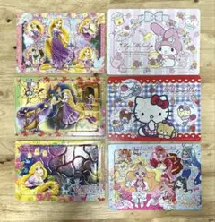 子供用ジグソーパズル　6点セット　まとめ売り　ラプンツェル　プリキュア　サンリオ