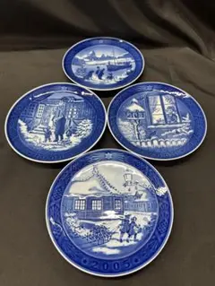 ②【USED美品】ROYAL COPENHAGEN イヤープレート　4P
