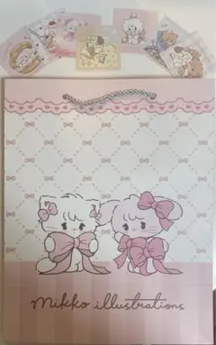 mikko ノベルティ　ショッパー　シール付き　セット中サイズ