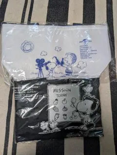 新品＊スヌーピー 折りたたみエコバッグ、ランチバッグ 2点セット