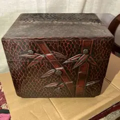 木製小物入れ 竹のデザイン