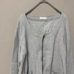아베베 노 컬러 재킷 L グレーシルバーラメ入り カットソー生地