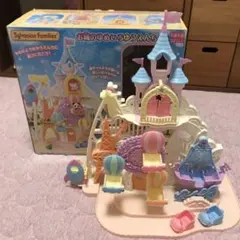 美品シルバニアファミリー お城のゆめいろゆうえんち＋ジャングルジム