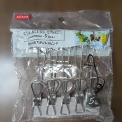 DAISO 掛けられるステンレスピンチ 5個入のサムネイル