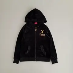 美品！　プレイボーイ　バニー　y2k　ジャージ　ベロア　レース　黒
