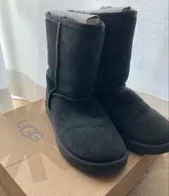 UGG CLASSIC SHORT Black 24cm ムートンブーツ