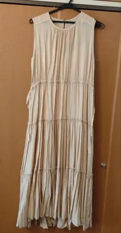 Adam et Rope◇ベージュ ノースリーブ ロングワンピース