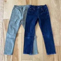 UNIQLO ユニクロ デニム パンツ 2点セット／130cm