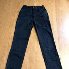 【H&M】黒クロコダイル風　スキニーパンツ